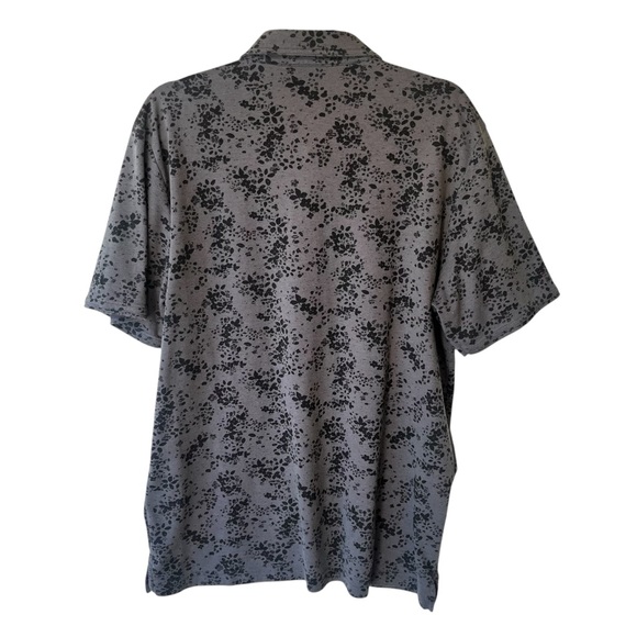 Travis Mathew short sleeve polo shirt XL Gray floral Mens Pima cotton blend Golf - Picture 2 of 8